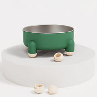 HKM-354323 Non-Slip Stainless Steel Pet Bowl with High Foot Design for Dogs and Cats