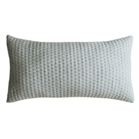 HKM-354323 Nordic Style Solid Color Cotton Fabric Pillow Cover for Sofa and Bed - Circle Pattern in Silver Gray and Space Gray