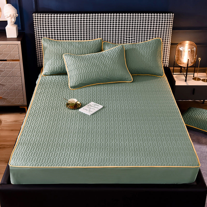 HKM-354451 Breathable Mattress Cover Protector with Quilted Polyester Fabric