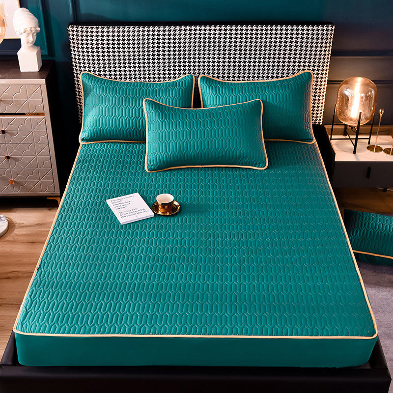 HKM-354451 Breathable Mattress Cover Protector with Quilted Polyester Fabric