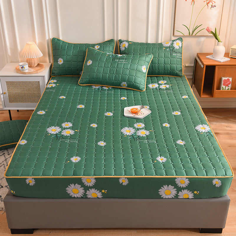 HKM-354451 Breathable Mattress Cover Protector with Quilted Polyester Fabric
