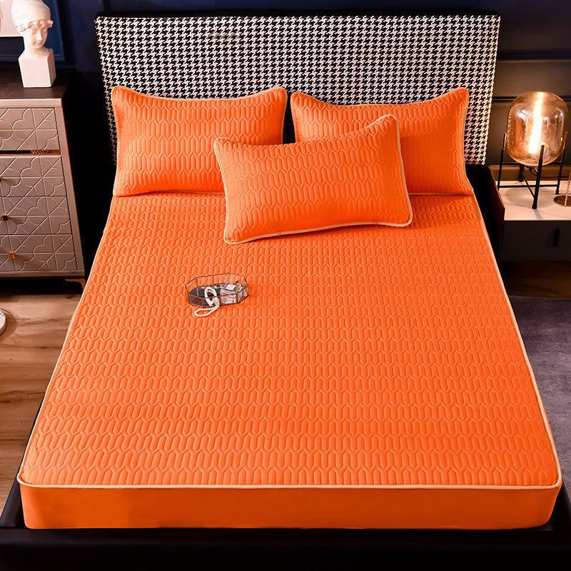 HKM-354451 Breathable Mattress Cover Protector with Quilted Polyester Fabric