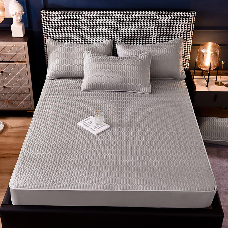 HKM-354451 Breathable Mattress Cover Protector with Quilted Polyester Fabric