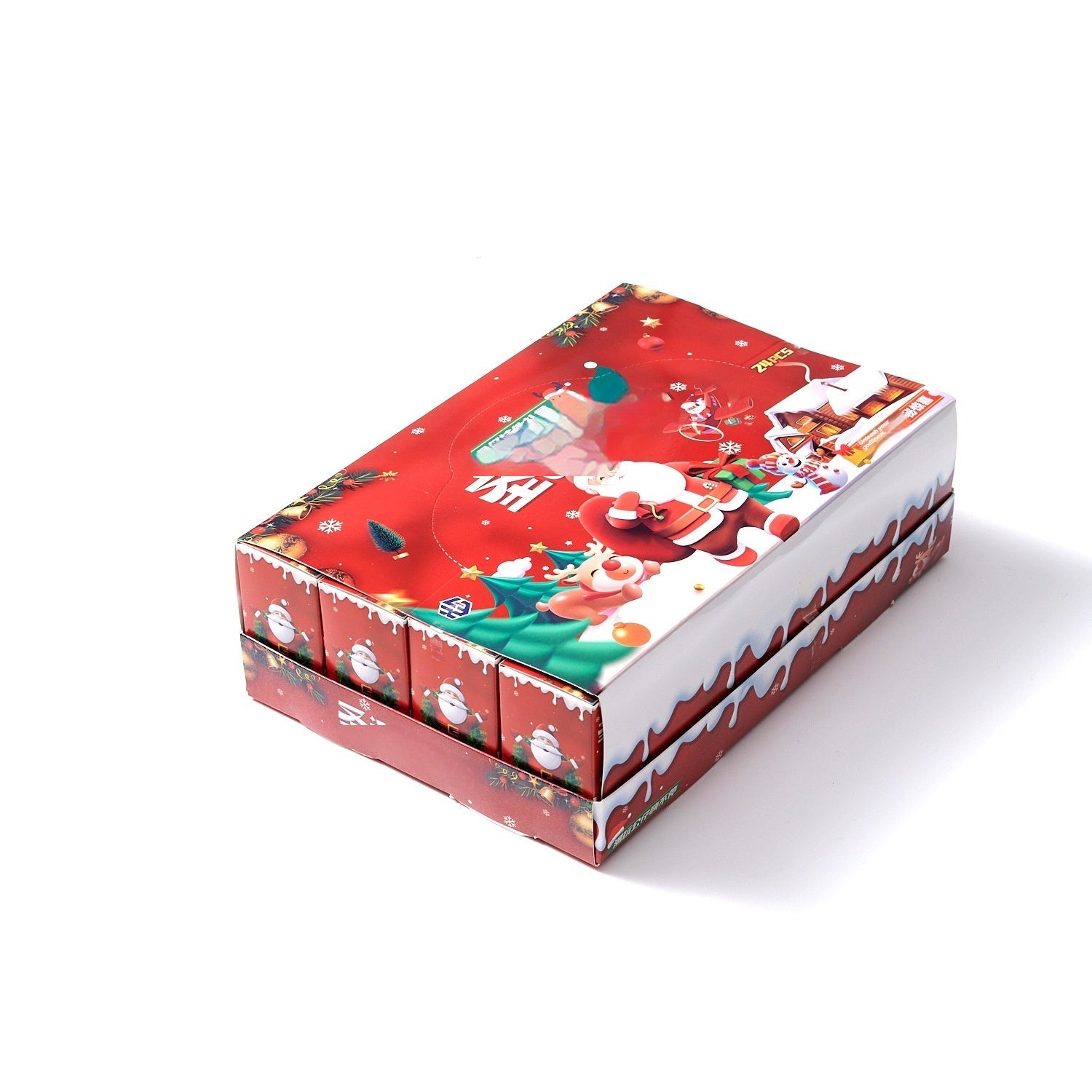HKM-354451 Christmas Cartoon Doll Keychain Blind Box - 24 Collectible Figures for Teens