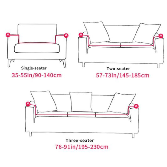 HKM-354707 Curve Slipcover in Geometric Abstraction for Double Seat Sofas