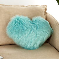 HKM-354771 Heart-Shaped Plush Cushion Pillow Cover in Multiple Colors