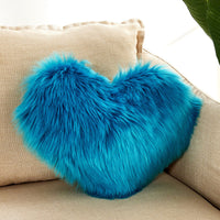 HKM-354771 Heart-Shaped Plush Cushion Pillow Cover in Multiple Colors