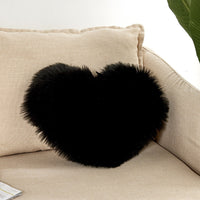 HKM-354771 Heart-Shaped Plush Cushion Pillow Cover in Multiple Colors