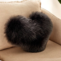 HKM-354771 Heart-Shaped Plush Cushion Pillow Cover in Multiple Colors