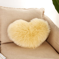 HKM-354771 Heart-Shaped Plush Cushion Pillow Cover in Multiple Colors