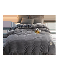 HKM-354963 Velvet Magic Flannel Double Duvet Cover, Simple Style, 100% Polyester Fiber, Plain Pattern