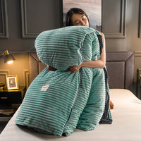 HKM-354963 Velvet Magic Flannel Double Duvet Cover, Simple Style, 100% Polyester Fiber, Plain Pattern