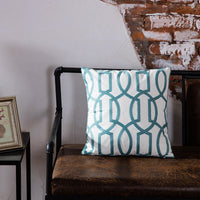 HKM-355027 Geometric Abstract Cotton Cushion with PP Cotton Filling, 45x45cm
