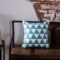 HKM-355027 Geometric Abstract Cotton Cushion with PP Cotton Filling, 45x45cm