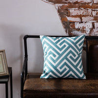 HKM-355027 Geometric Abstract Cotton Cushion with PP Cotton Filling, 45x45cm
