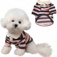 HKM-355283 Polo T-Shirts for Small to Medium Dogs - Breathable Summer Apparel for Puppies and Kittens