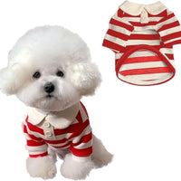 HKM-355283 Polo T-Shirts for Small to Medium Dogs - Breathable Summer Apparel for Puppies and Kittens
