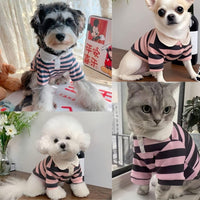 HKM-355283 Polo T-Shirts for Small to Medium Dogs - Breathable Summer Apparel for Puppies and Kittens