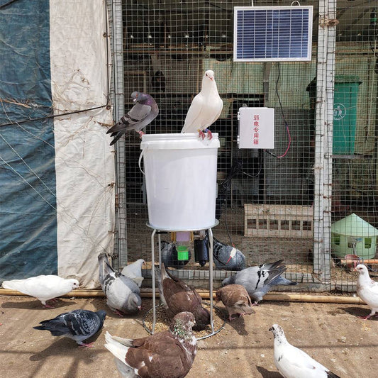 HKM-355411 Automatic Chicken Feeding Device Duck Feeding Machine Timer Solar Energy