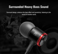 HKM-355539 Wired In-Ear Headset with Metal Design for Mobile Devices - White or Black with EVA Box