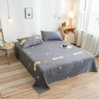 HKM-355603 Cartoon-Themed Bed Sheets with Pillowcases - Multiple Designs and Sizes Available