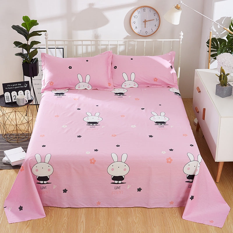 HKM-355603 Cartoon-Themed Bed Sheets with Pillowcases - Multiple Designs and Sizes Available