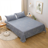 HKM-355603 Cartoon-Themed Bed Sheets with Pillowcases - Multiple Designs and Sizes Available