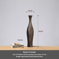 HKM-355731 Elegant Vertical High Floor Vase in Modern Resin Design for Stylish Home Decor