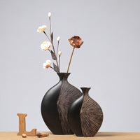 HKM-355731 Elegant Vertical High Floor Vase in Modern Resin Design for Stylish Home Decor