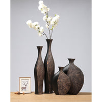 HKM-355731 Elegant Vertical High Floor Vase in Modern Resin Design for Stylish Home Decor
