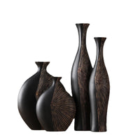 HKM-355731 Elegant Vertical High Floor Vase in Modern Resin Design for Stylish Home Decor