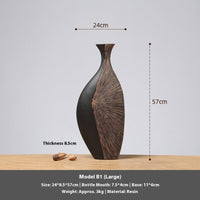HKM-355731 Elegant Vertical High Floor Vase in Modern Resin Design for Stylish Home Decor