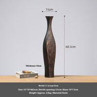 HKM-355731 Elegant Vertical High Floor Vase in Modern Resin Design for Stylish Home Decor