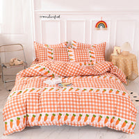 HKM-355795 Aloe Cotton 4-Piece Spring-Summer Bed Sheet Set with Floral Design