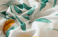 HKM-355795 Aloe Cotton 4-Piece Spring-Summer Bed Sheet Set with Floral Design