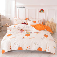 HKM-355795 Aloe Cotton 4-Piece Spring-Summer Bed Sheet Set with Floral Design