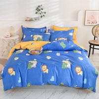 HKM-355795 Aloe Cotton 4-Piece Spring-Summer Bed Sheet Set with Floral Design