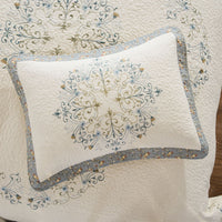 HKM-355795 European-Style Pure Cotton Geometric Quilt Bed Cover Set in Multiple Sizes