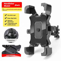 HKM-355859 Electric Motorcycle and Bicycle Mobile Phone Holder - Shock-Proof Navigation Bracket for 4.8 to 6.8 Inch Devices