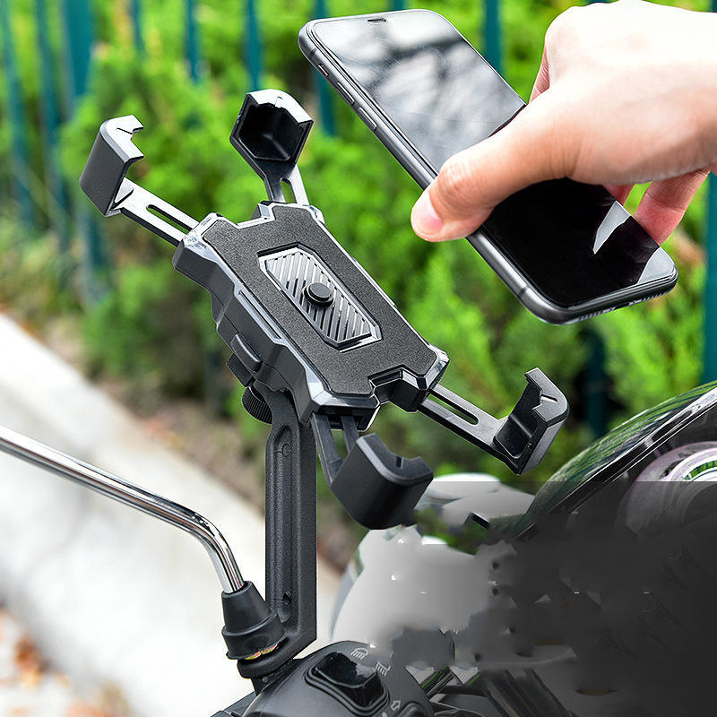 HKM-355859 Electric Motorcycle and Bicycle Mobile Phone Holder - Shock-Proof Navigation Bracket for 4.8 to 6.8 Inch Devices