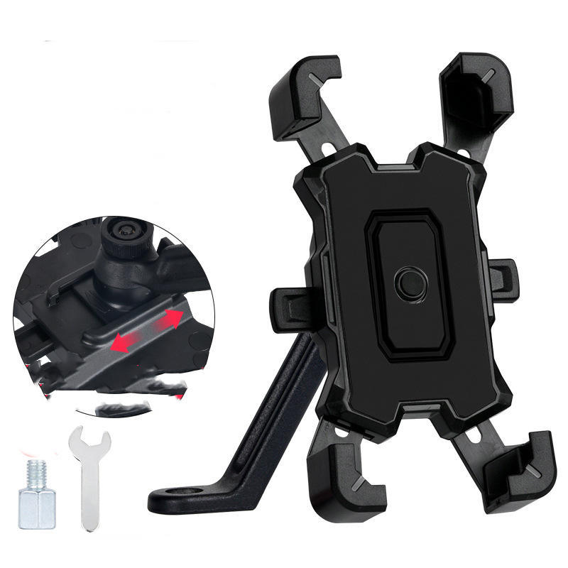 HKM-355859 Electric Motorcycle and Bicycle Mobile Phone Holder - Shock-Proof Navigation Bracket for 4.8 to 6.8 Inch Devices