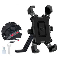 HKM-355859 Electric Motorcycle and Bicycle Mobile Phone Holder - Shock-Proof Navigation Bracket for 4.8 to 6.8 Inch Devices