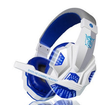 HKM-355859 Gaming Headset with Microphone and LED Lighting - Black and Blue Design