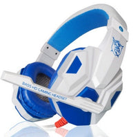 HKM-355859 Gaming Headset with Microphone and LED Lighting - Black and Blue Design