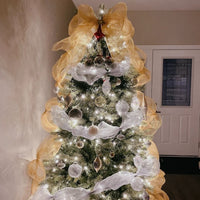 HKM-355923 Elegant Christmas Tree Decoration Ribbons in Various Colors - 10 Yards Each Roll