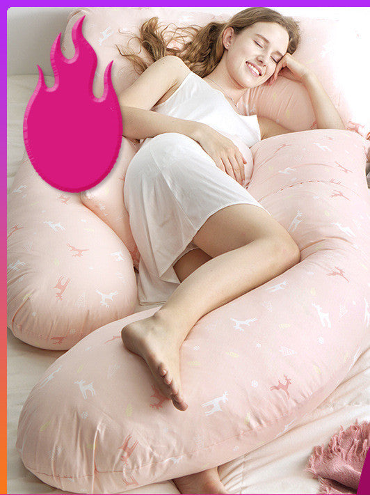 HKM-355923 Pregnant Woman's U-Shaped Sleep Support Pillow for Back and Abdomen Relief