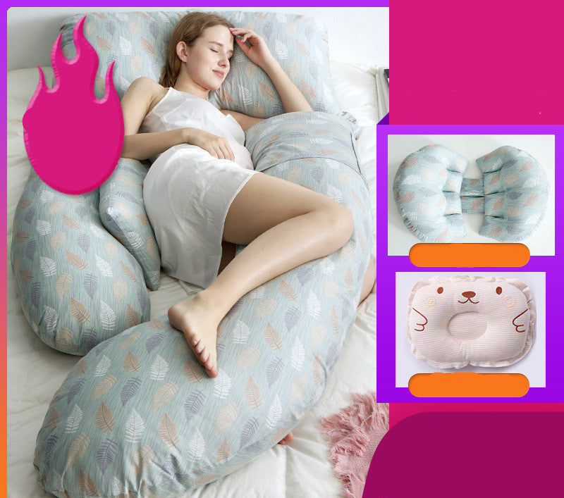HKM-355923 Pregnant Woman's U-Shaped Sleep Support Pillow for Back and Abdomen Relief