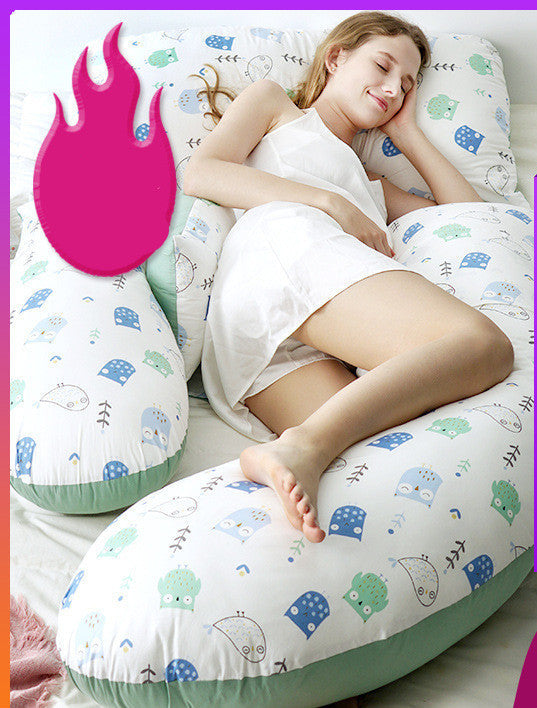 HKM-355923 Pregnant Woman's U-Shaped Sleep Support Pillow for Back and Abdomen Relief