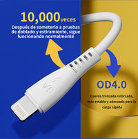 HKM-356051 2M Micro USB Cable 6A High-Speed Data Transfer, PVC & Braided Nylon Construction