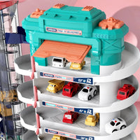 HKM-356051 3-Layer Electric Car Parking Lot Toy with Light and Music for Kids